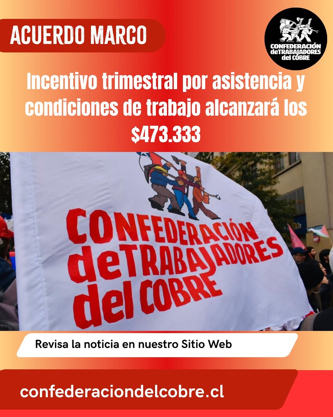 CTC se refirió a bono que recibirán trabajadores contratistas por el Acuerdo Marco - imagen 1